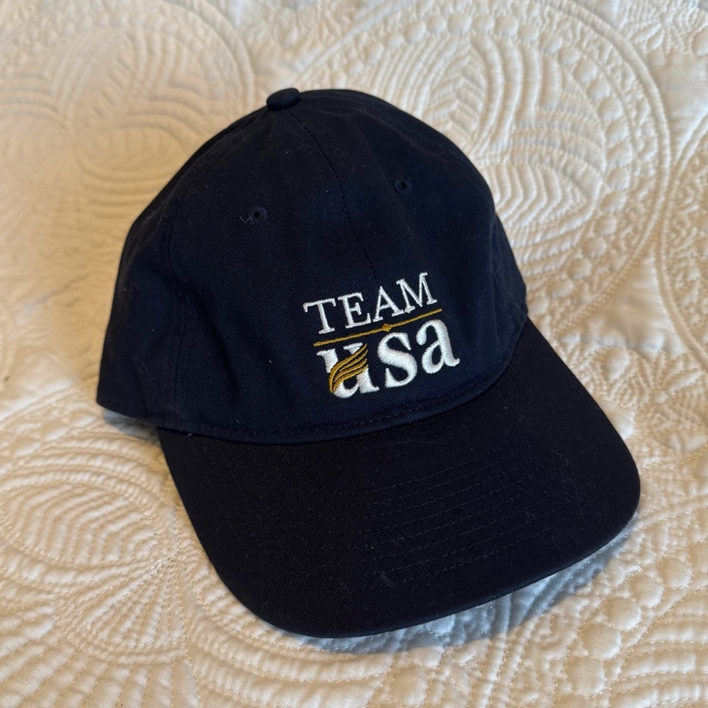 KITH Team USA Cap Nocturnal Navy Dad Cap Olympic Torch Embroidery One Size